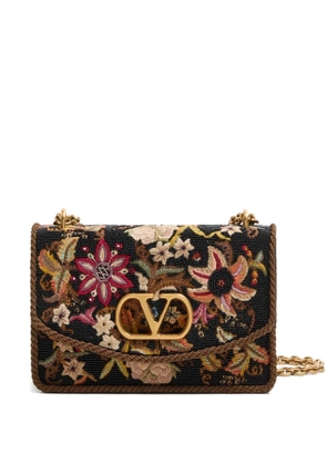 Valentino Garavani Vain embroidered shoulder bag - Black