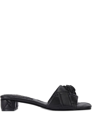 Kurt Geiger London quilted embellished sandals - Black