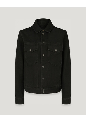 Belstaff Piston Trucker Jacket Men's Washed Denim Washed Black Size 3XL