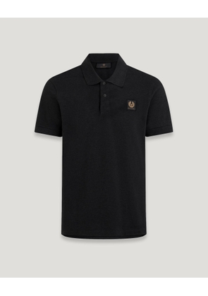 Belstaff Polo Men's Cotton Pique Black Size 2XL