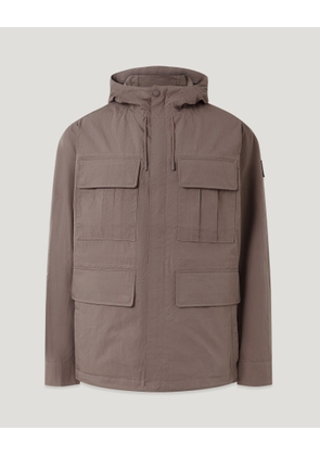 Belstaff Cargo Jacket Men's Compact Technical Cotton Asphalt Size 3XL