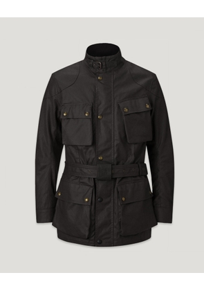 Belstaff Trialmaster Motorcycle Icon Jacket Men's Waxed Cotton Black Size 3XL