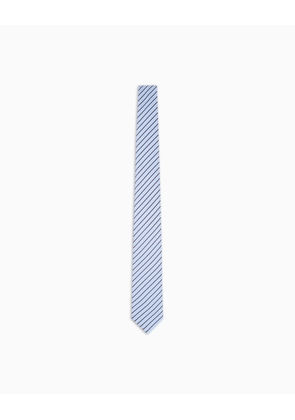 Silk and cotton jacquard tie