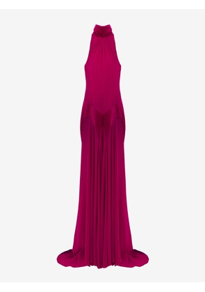 MCQUEEN - Silk Georgette Evening Dress - Item 842905QBADS5096