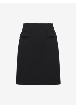MCQUEEN - Wool Gabardine Pencil Skirt - Item 848846QJAFK1000