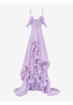 MCQUEEN - Ruffled Evening Dress - Item 847912QBADS5053