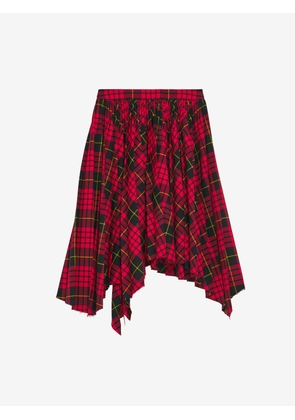 MCQUEEN - MacQueen Tartan Asymmetric Skirt - Item 857550QJAF26120