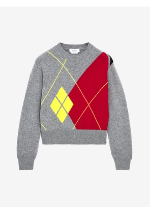 MCQUEEN - Argyle Crew Neck Jumper - Item 858206Q1BFZ1164