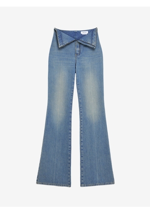 MCQUEEN - Fold Over Waist Jeans - Item 857092QMAD04383