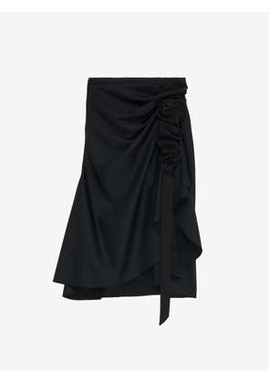 MCQUEEN - Asymmetric Unfolded Bow Skirt - Item 854318QEAHJ1000
