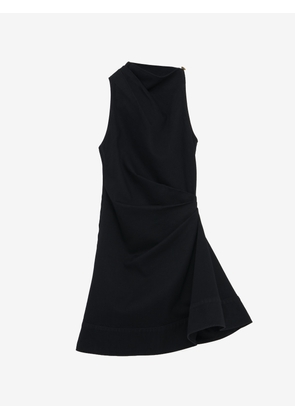 MCQUEEN - Denim Asymmetric Mini Dress - Item 852270QMAD21000