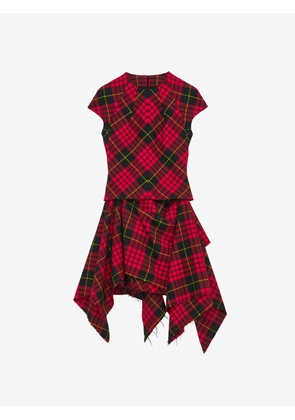 MCQUEEN - MacQueen Tartan Mini Dress - Item 857557QJAF26120