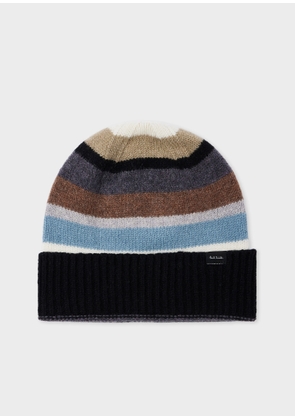 Paul Smith Black 'Seasonal Stripe' Beanie