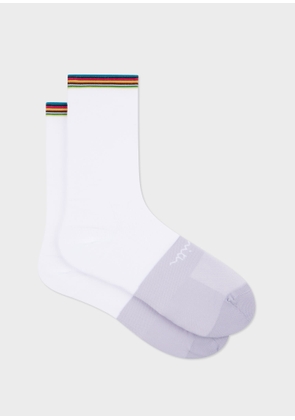 Paul Smith White 'Signature Stripe' Cycling Socks