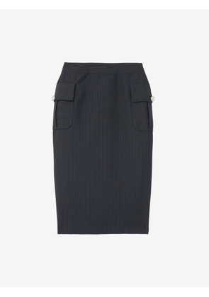MCQUEEN - Pinstriped Pencil Skirt - Item 873781QJAF44100