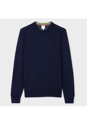 Paul Smith Dark Navy Merino Wool Sweater Blue