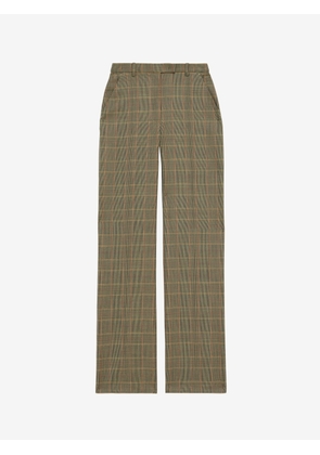 MCQUEEN - High-waisted Country Check Tailored Trousers - Item 858535QJAFR9101