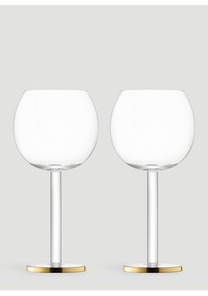 LSA International Set Of Two Luca Wine Goblets -  Glassware Gold One Size