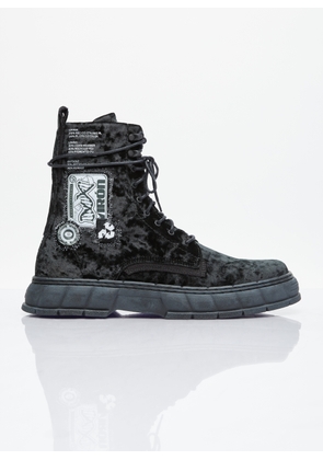 Virón 1992 Crushed Velvet Boots -  Boots Black Eu - 37