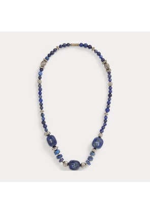 Short Blue-Tone Beaded Necklace