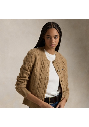 Cable-Knit Wool-Cashmere Cardigan
