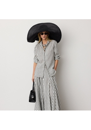 Shamus Striped Linen Maxi Skirt
