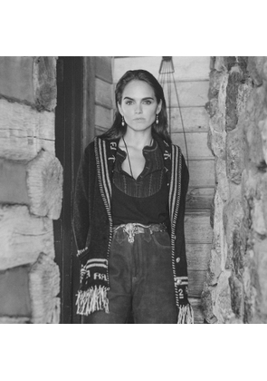 Wool-Silk Western Cardigan Jacket