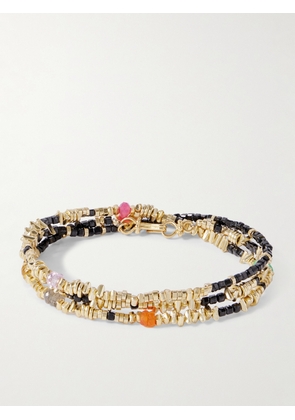 Peyote Bird - Como 14-Karat Gold-Plated Multi-Stone Beaded Bracelet - Men - Gold