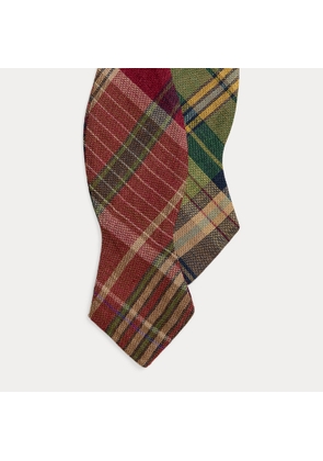 Plaid Linen Bow Tie