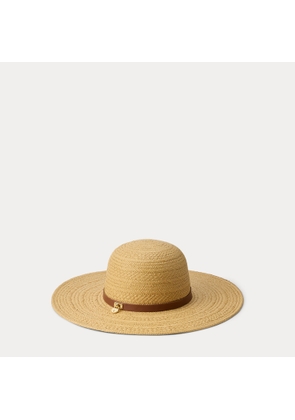Padlock-Charm Straw Sun Hat