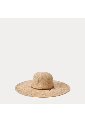 Logo-Charm Raffia Sun Hat