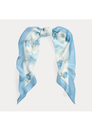 Floral Silk Diamond Scarf