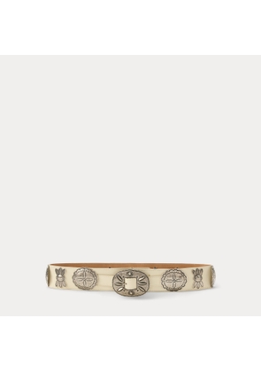 Vachetta Leather Cast Concho Belt
