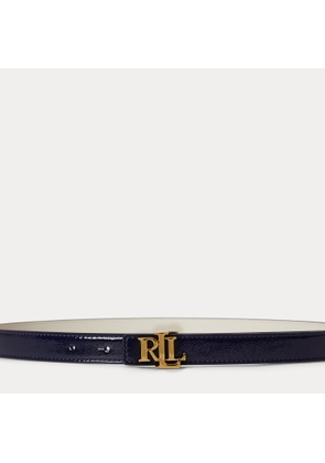 Logo Reversible Patent Skinny Belt