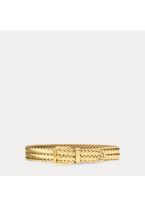 Braided Metallic Leather Belt