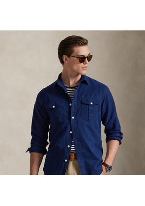 Classic Fit Linen-Silk-Cotton Workshirt