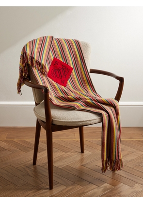 BODE - Lawrence Logo-Appliquéd Striped Wool Blanket - Men - Multi