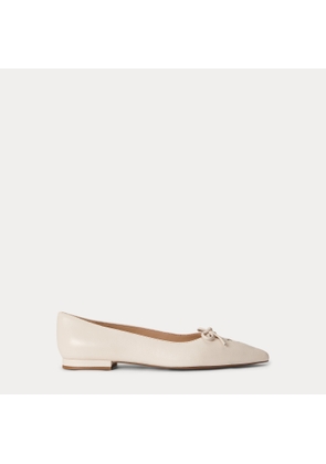 Londyn Lace-Up Nappa Leather Ballet Flat