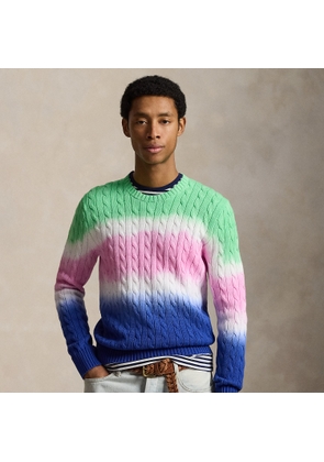 Dip-Dyed Cable-Knit Cotton Jumper