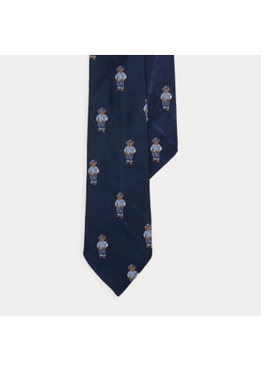 Vintage-Inspired Polo Bear Silk Tie