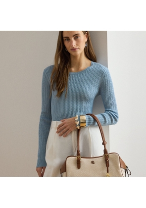 Large Canvas & Leather Marcy Zip Satchel