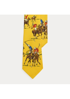 Equestrian-Print Silk Tie
