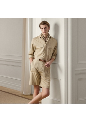 Relaxed Fit Hand-Tailored Silk Short