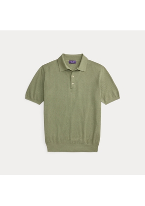 Silk-Blend Polo-Collar Jumper