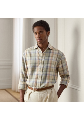 Plaid Hemp-Cotton Shirt
