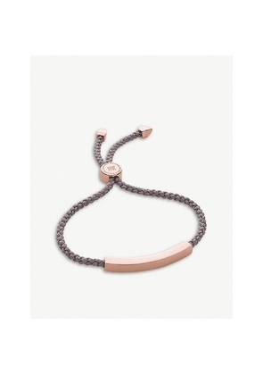 Womens Monica Vinader Linear 18ct Rose Gold-Plated Woven Friendship Bracelet