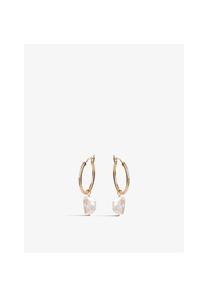 Womens La Maison Couture Amadeus Venus 14ct Yellow-Gold Vermeil and Pearl Hoop Earrings