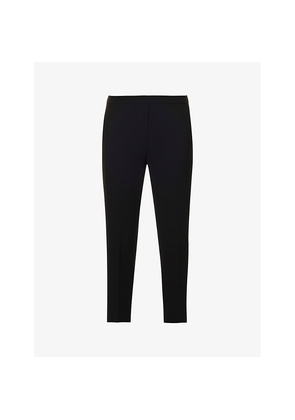 Womens Theory Treeca Relaxed-Fit Straight-Leg High-Rise Woven Trousers