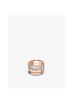 Mens Boucheron Quatre Radiant Edition Rose-Gold and 0.51ct Diamond Ring