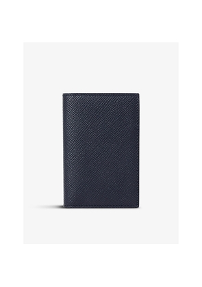Womens Smythson Panama Six-Card Slot Folded Leather Card Holder